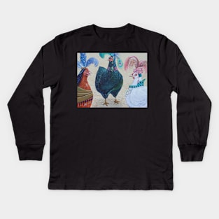 Hen Gossip Kids Long Sleeve T-Shirt